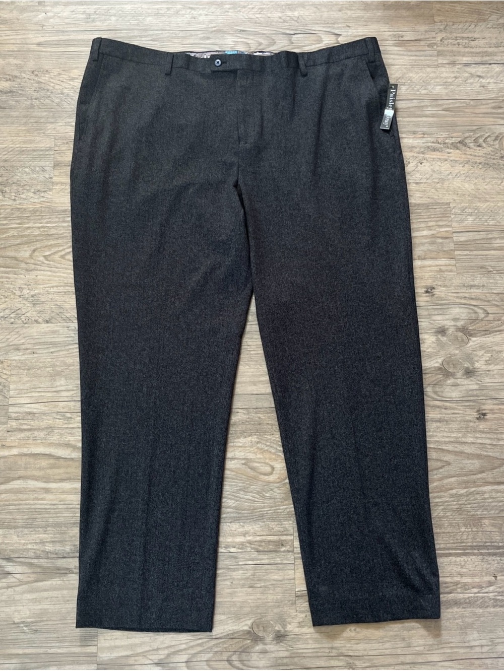 NWT Paisley & Gray Gray Herringbone Stretch Dress Pants 46x32